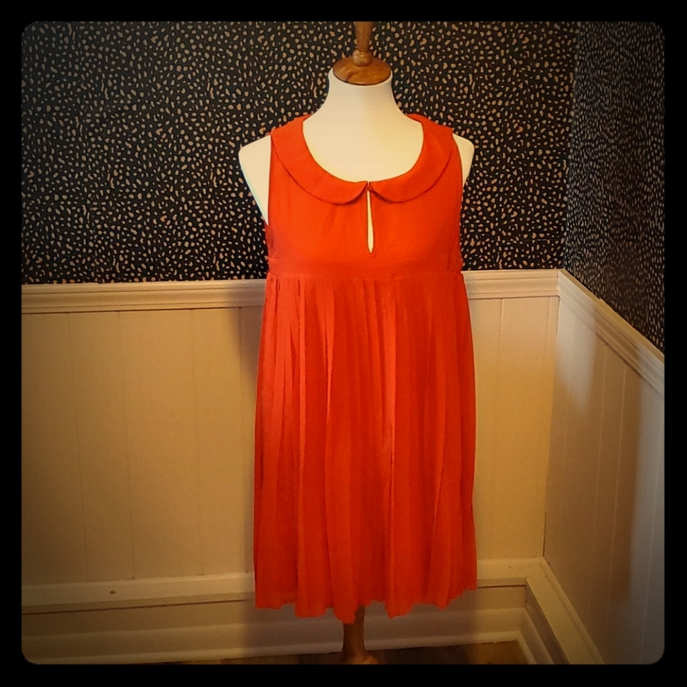 Retro A-line Pleated Dress